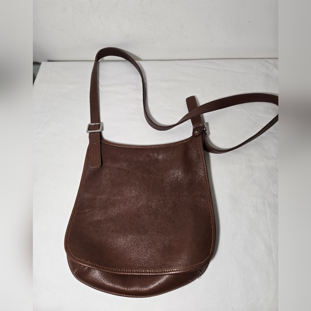 Vintage Coach Legacy 9135 Hippie Flap Crossbody Brown Leather